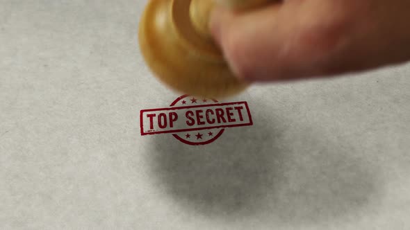 Top secret confidential stamp and stamping loop animation