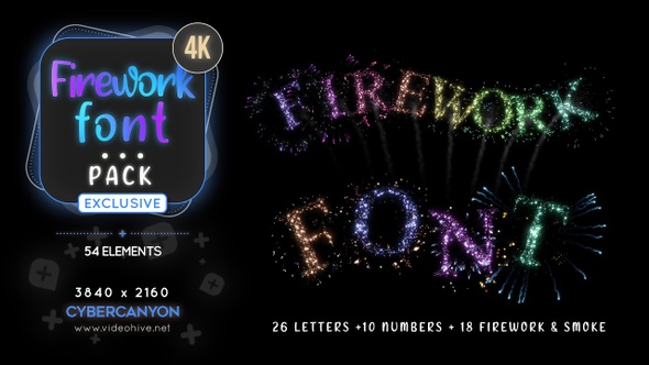 Fire Work Font Pack