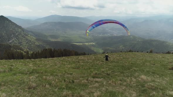 Man Paragliding