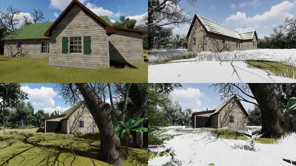 15 video packs of the old wooden house