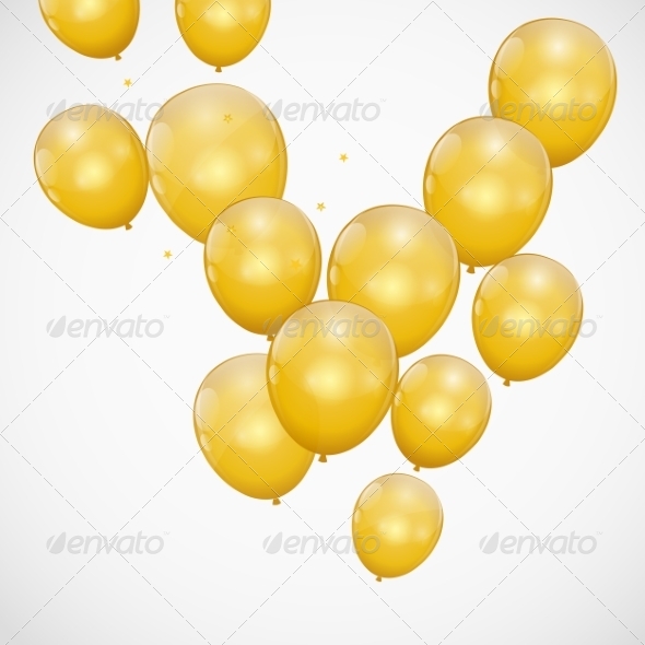 Color Glossy Balloons Background