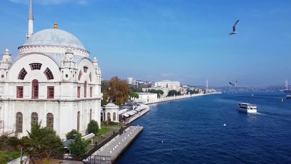 Aerial View of Dolmabahce Mosque