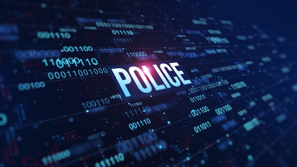 Police Digital Binary Code Background alt