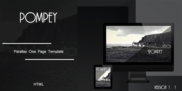 Pompey – Parallax One Page HTML Template