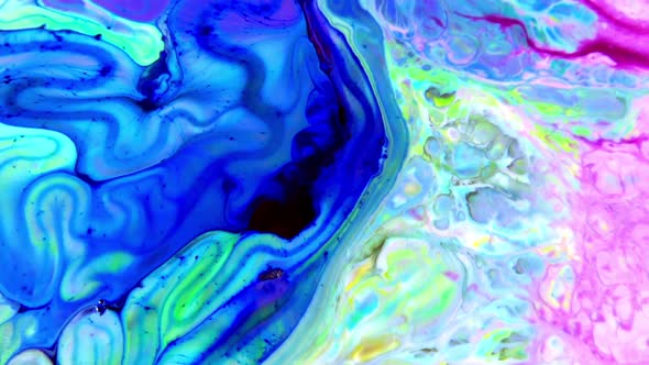 Abstract Colorful Sacral Liquid Waves Texture 785