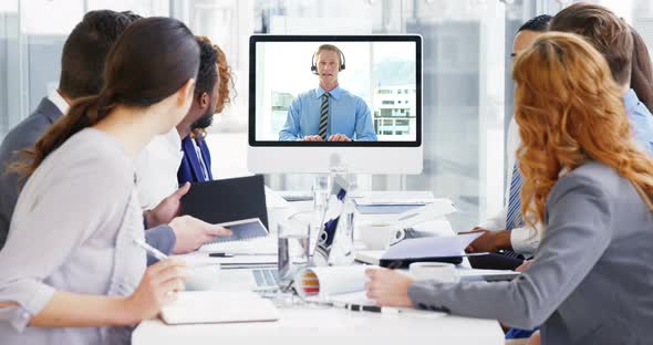 Business people having a conference call in meeting