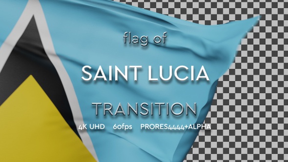 Flag of Saint Lucia transition | UHD | 60fps alt