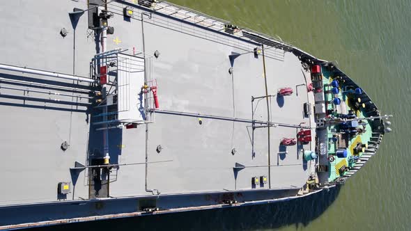 grey deck of cargo ship