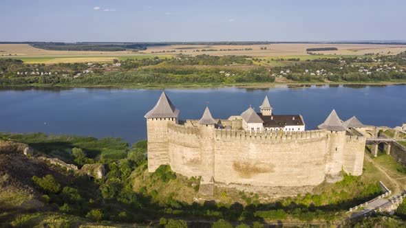 Old Castle in Ukraine. Hyperlapse.