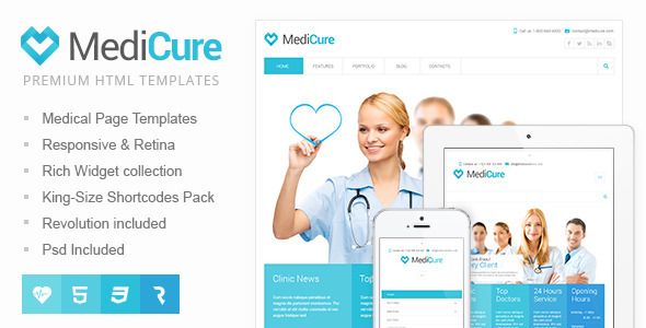 MediCure - Zdrowie i medycyna Szablon HTML5