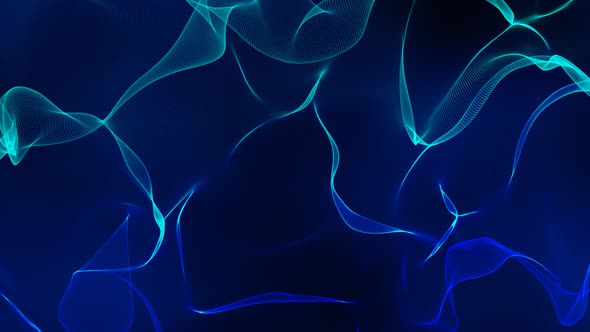 Blue Cyan Color Gradient Background Line Wave Animation