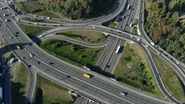 Aerial View of Major Road Junction