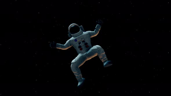 Male Astronaut Lost In Outter Space 4k alt