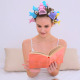 Young Model In Hair Rollers Reading A Book - VideoHive Item for Sale