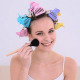 Young Model In Hair Rollers Putting Make Up On - VideoHive Item for Sale