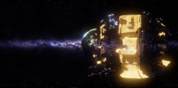 Big Alien Mothership. VR 360 Virtual Reality alt