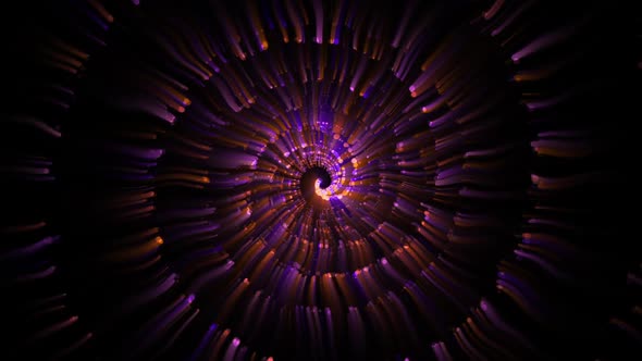 Abstract Spiral Colorful Moving Particles V22