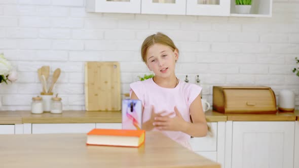 the Girl is Filming Her Dance on the Phone