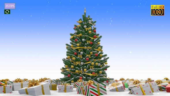 Christmas Tree Animation A6 HD