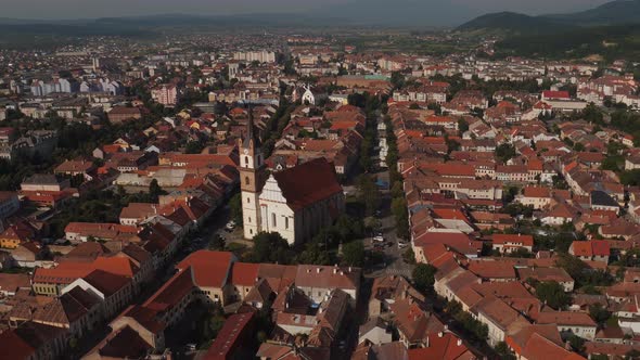 Aerial view of Bistrita