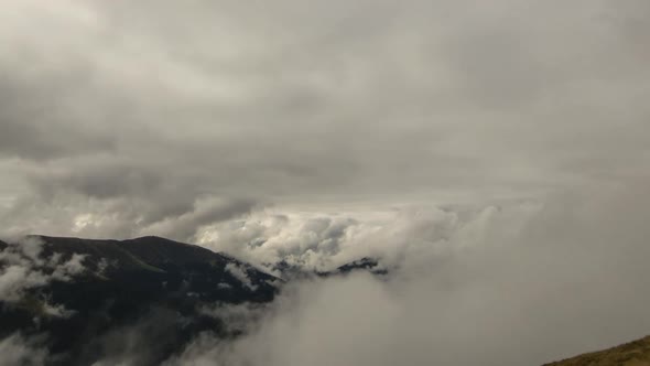 Clouds over mountains