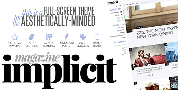 Implicit – Full-Screen Blazing-Fast Magazine Theme
