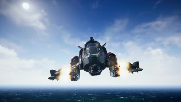 A Spaceship Landed on Unknown Planet alt