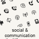 Social and Communication Custom Shape Icons - GraphicRiver Item for Sale