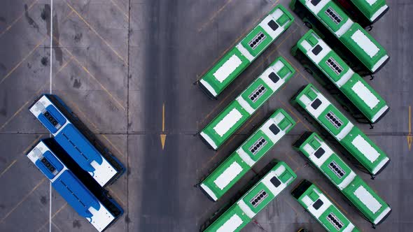 Bus Parking Lot Aerial