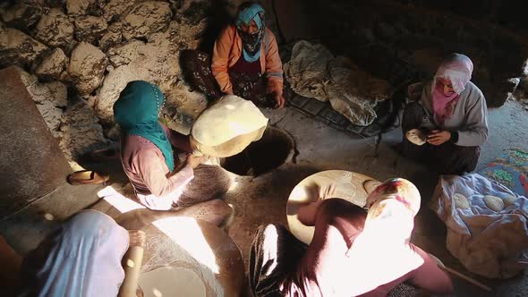 Making Homemade Bread in Village