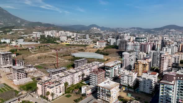 Mahmutlar Aerial view 4 K Turkey Alanya