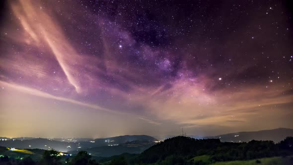 4K Timelapse Milky Way with Storms