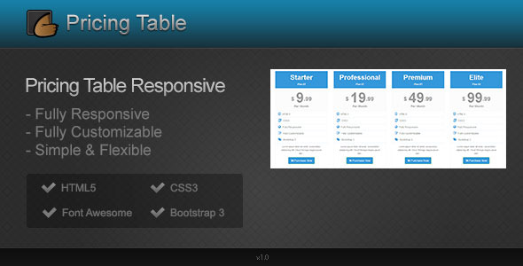 Pricing Table Responsive