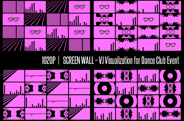 Screen Wall VJ Visualization