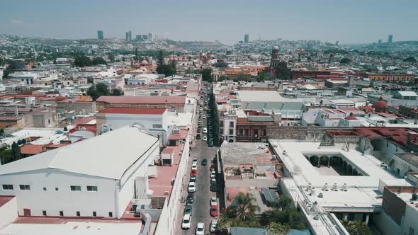 view of a Landing in downtown Queretaro and local transit