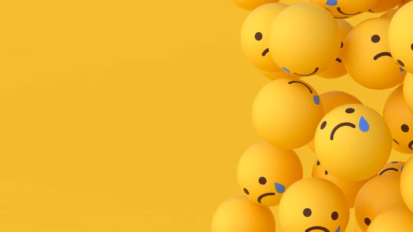 'Sad' Emoji Balls - Floating #4 (Right)