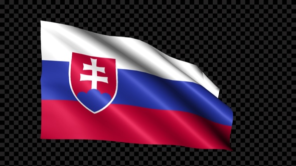 Slovakia Flag Blowing In The Wind