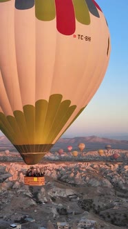 Cappadocia Turkey  Vertical Video of Balloon Launch