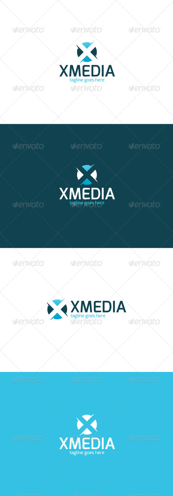 X Media Logo — Letter X