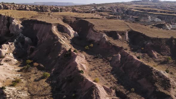 Cappadocia Landscape Aerial View. Turkey. Goreme National Park