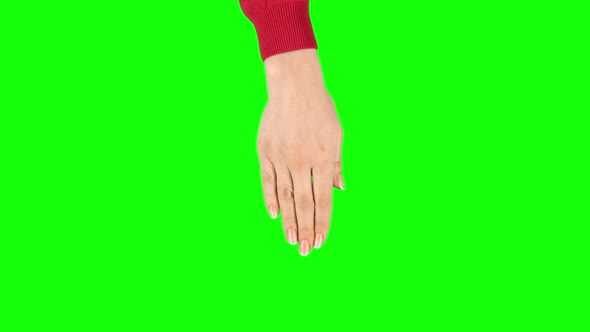 Female Hand in Red Sweater Is Performing 3x Swipe Up, Double 3x Swipe Up at Tablet Screen Gesture