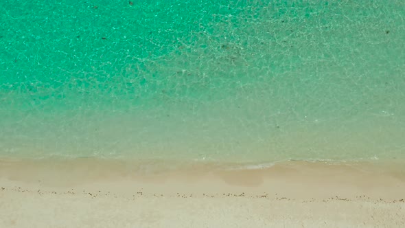 Ocean with Waves and Yellow Beach