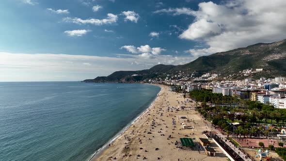 Winter Beach in Turkey Alanya