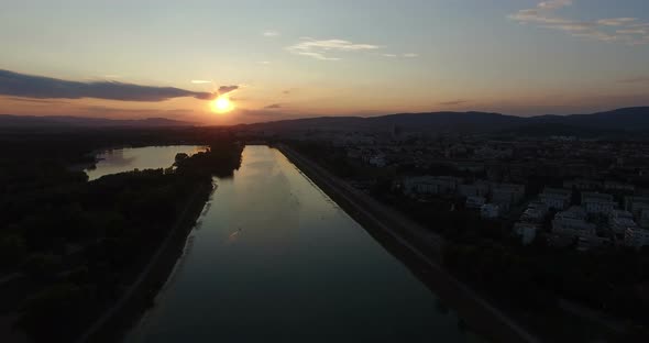 Sunset on Jarun lake