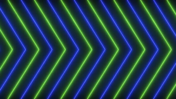 Blue Green Color Glowing Neon Line Moving Background Animation