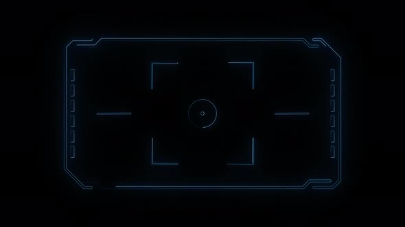 Hud Frame Digital Technology Plexus Lines, Alpha Channel alt