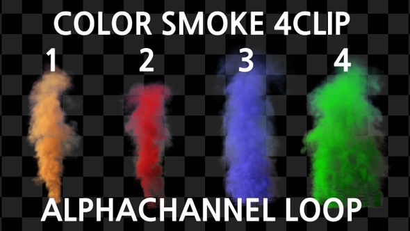 Color Smoke 4Clip Alpha Loop alt