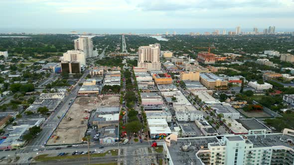 Aerial Approach Young Circle From West To East