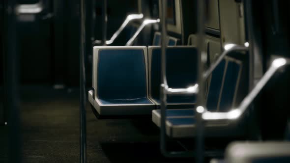 Inside of New York Subway Empty Car alt