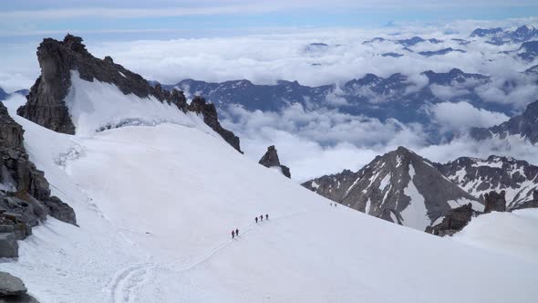 Group of Climbers in the Alps